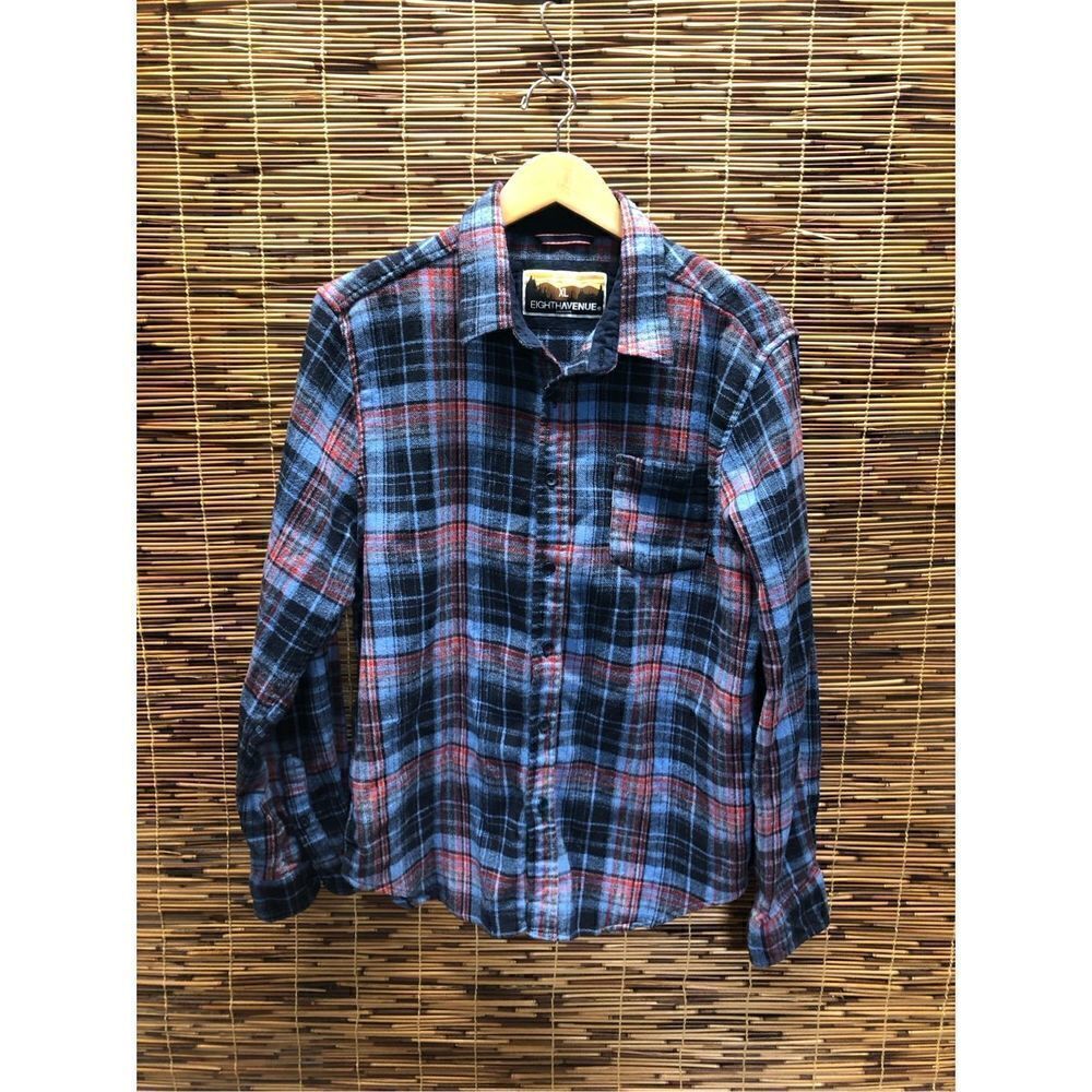 Eighth Avenue and Beyond Blue Red Flannel Size XL